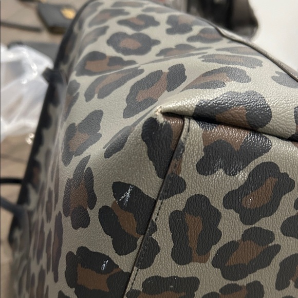 Coach Leopard Print Tote in Black and Brown - Picture 6 of 11